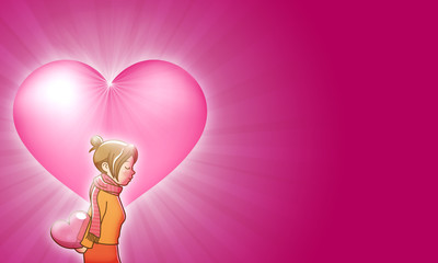 ハート背景　バレンタイン