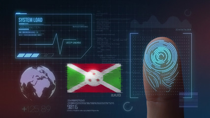 Finger Print Biometric Scanning Identification System. Burundi Nationality