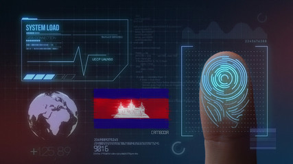 Finger Print Biometric Scanning Identification System. Cambodia Nationality