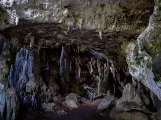 Fototapeta na wymiar Landscape inside ancient cave