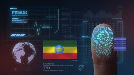 Finger Print Biometric Scanning Identification System. Ethiopia Nationality