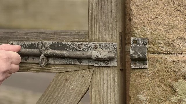 Opening a countryside gate