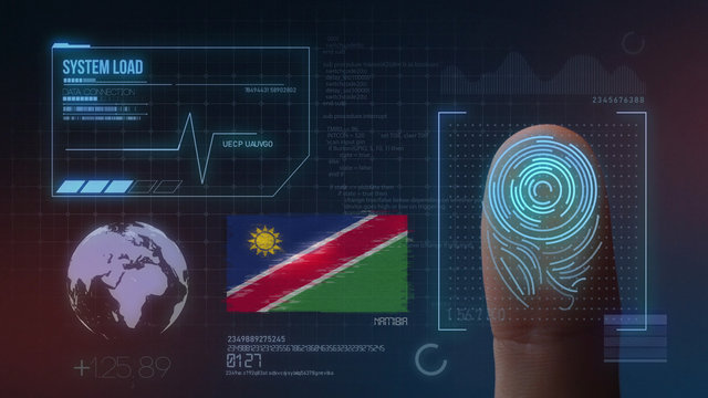 Finger Print Biometric Scanning Identification System. Namibia Nationality - Powered by Adobe