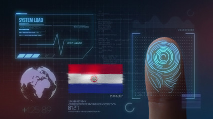 Finger Print Biometric Scanning Identification System. Paraguay Nationality
