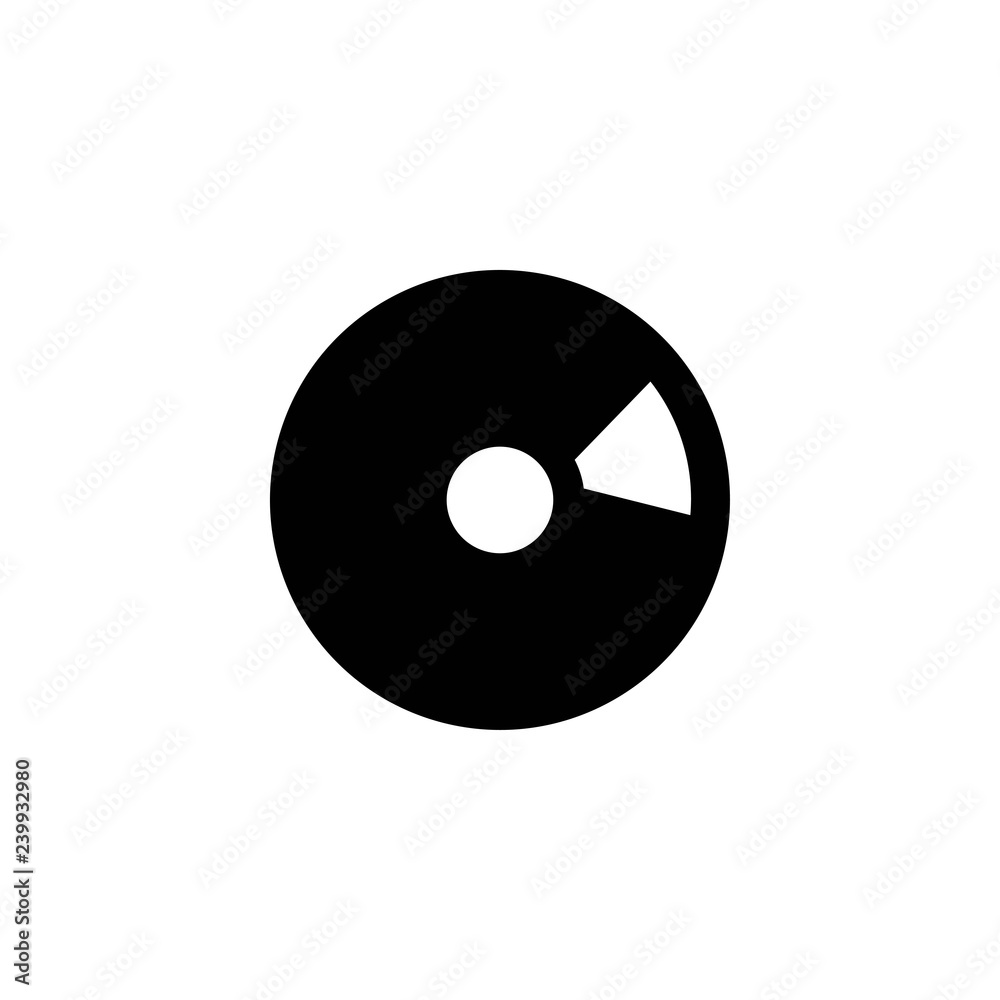 Wall mural compact disk icon vector, in trendy flat style isolated on white background