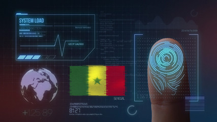 Finger Print Biometric Scanning Identification System. Senegal Nationality
