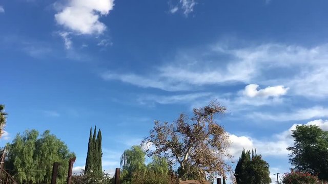 Time-lapse of the sky and clouds in the San Fernando Valley. Los Angeles, California.