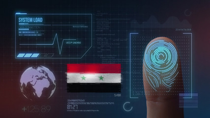 Finger Print Biometric Scanning Identification System. Syria Nationality