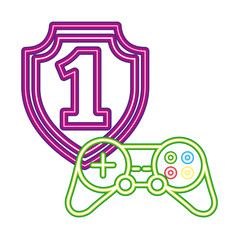 shield award controller neon video game