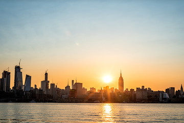 Fototapeta na wymiar NYC Skyline wide angle