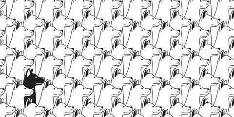 dog seamless pattern vector french bulldog house  scarf hound isolated repeat wallpaper tile background illustration doodle