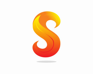 Fototapeta premium Letter S logo design vector, S Initial logo template