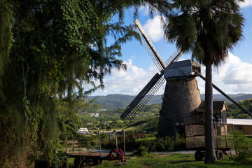windmill in barbados - obrazy, fototapety, plakaty
