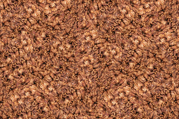 Dry flower jasmine garland of buddhism brown color background with copy space