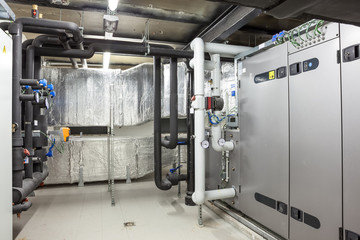 aeration pipes in a technical room