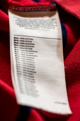 Label inside on cotton shirt