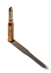 One weapon cartridges ammunition isolated