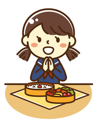 女子中高生　お弁当