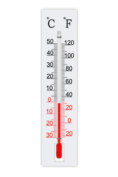 Meteorology thermometer isolated on white background. Thermometer shows air  temperature minus 1 degrees celsius or plus 30 degrees fahrenheit Stock  Photo | Adobe Stock