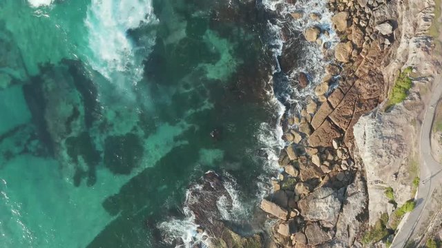 Waves breaking at Sydney Australia beach