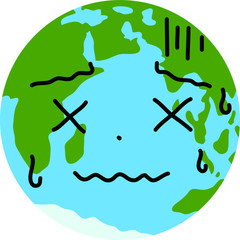 Facial expression of a eco round earth