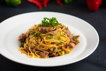  spaghetti with iberico pork