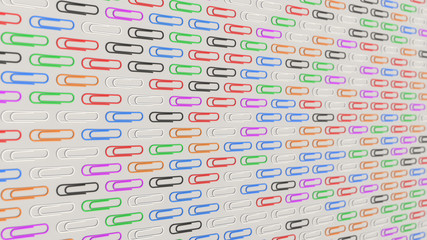 Fototapeta na wymiar Pattern from paper clips