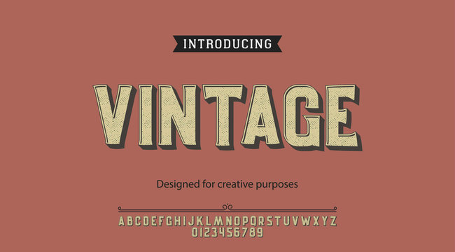 Vintage typeface.For labels and different type designs