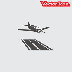 Airport icon isolated sign symbol and flat style for app, web and digital design. Vector illustration.