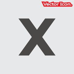 Close icon isolated sign symbol and flat style for app, web and digital design. Vector illustration.