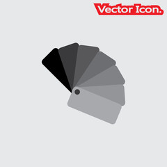 Color samples icon isolated sign symbol and flat style for app, web and digital design. Vector illustration.
