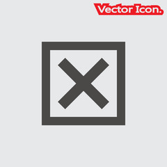 Obraz premium Close icon isolated sign symbol and flat style for app, web and digital design. Vector illustration.