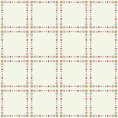 Fototapeta na wymiar Polka dot seamless pattern. The shapes of large and small dots. Geometric background. Dots, circles and buttons. Can be used for wallpaper, textile, invitation card, web page background.