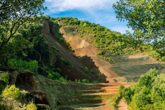 The beautiful crater of Croscat Volcano, Garrotxa (Catalonia,Spain)