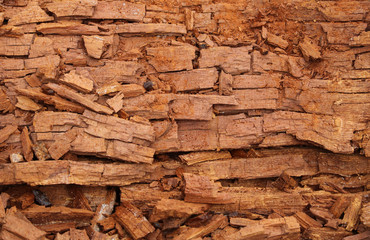Brown wood background.