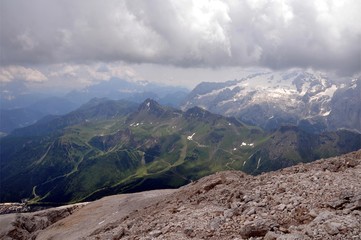 Fototapeta premium Unterwegs in den Dolomiten