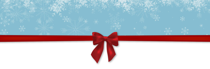 Winter Schneehintergrund rote Schleife