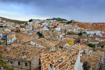 Panoramic cityscape of Cuenca town in Spain