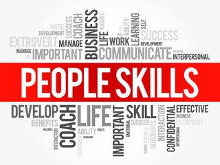 People Skills word cloud collage, business concept background
