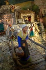 Santons de Provence, détails d'une crèche de noël