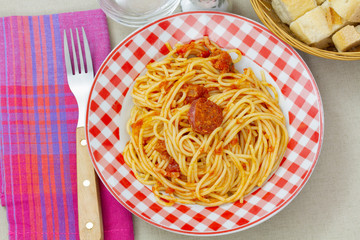 spaghetti with chorizo