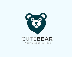Stand bear art logo design inspiration