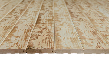 connected wooden grooved boards with a beautiful light-dark pattern