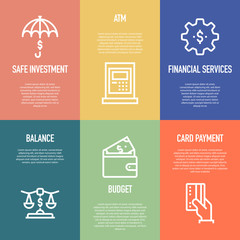 Obraz premium BANKING AND FINANCE FLAT ICON