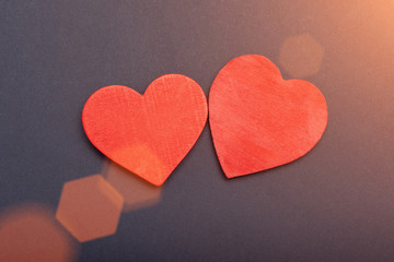 Obraz premium Red heart on paper background. Valentine's Day, Mother's Day