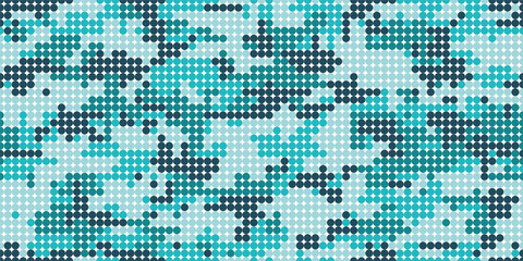 Polkadots camouflage background. Seamless pattern vector.トッド迷彩パターン