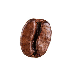 Macro. Roasted coffee beans isolated on white background