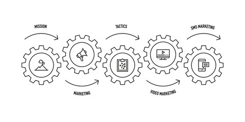 BUSINESS AND MARKETING LINE ICON