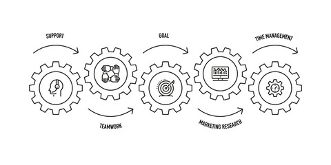 BUSINESS AND MARKETING LINE ICON