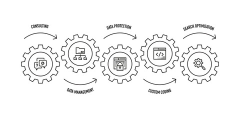 SEO AND DEVELOPMENT LINE ICON